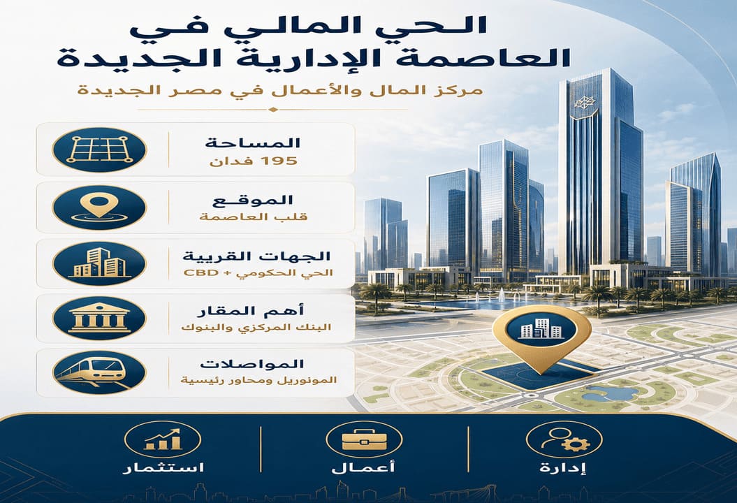 الحي المالي في العاصمة الإدارية الجديدة: مركز المال والأعمال في مصر الجديدة