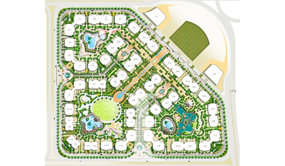 90 Avenue New Cairo Compound Master Plan